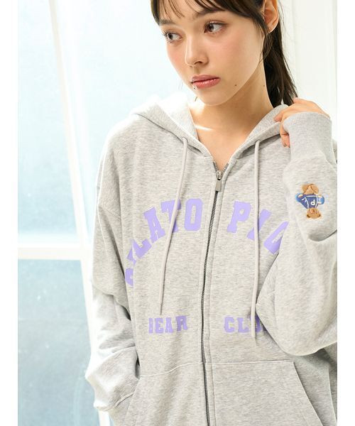 スポーティーベア裏毛パーカ（ルームウェア/パジャマ）｜gelato