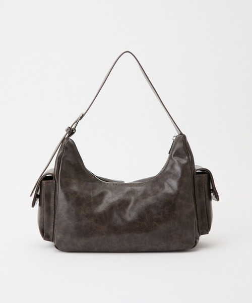 COLONY 2139(コロニートゥーワンスリーナイン)の「ヴィンテージ合皮マルチポケットショルダーバッグ(ショルダーバッグ・レディース・ブラック/ブラウン・FREE)」の5枚目の写真