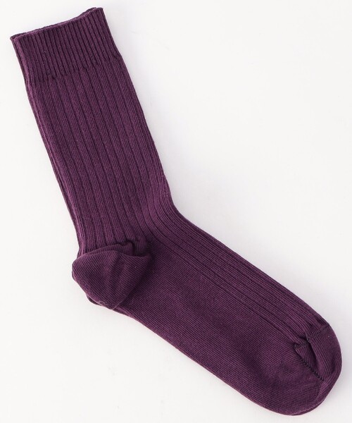 BASERANGE（ベースレンジ）の「Baserange/ベースレンジ RIB OVERANKLE SOCKS / SORO-CR-AU25（ソックス/靴下・レディース・レッド/ピンク/パープル・X-SMALL）」の2枚目の写真