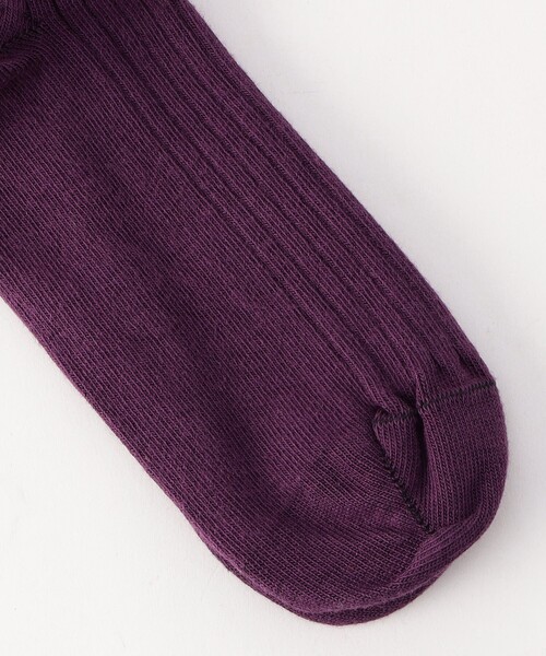 BASERANGE（ベースレンジ）の「Baserange/ベースレンジ RIB OVERANKLE SOCKS / SORO-CR-AU25（ソックス/靴下・レディース・レッド/ピンク/パープル・X-SMALL）」の6枚目の写真