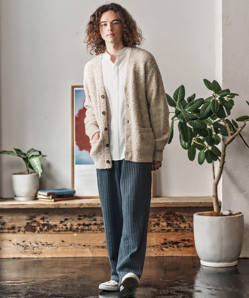 CAMBIO（カンビオ）の「ms6193-ルーズシルエットスタンドカラー比翼シャツ(CMB-R0184)（シャツ/ブラウス・メンズ・ホワイト/ブラック/サックスブルー/ブルーグリーン・S/M/L）」の20枚目の写真