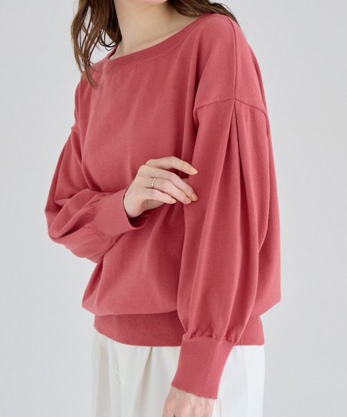 alotta(アロッタ)の「《綿タッチ素材》パフ袖ゆるニットトップス(ニット/セーター・レディース・ダークブルー/ピンク/ライトグレー/アイボリー/ブラック/ダークグレー/ネイビー・LL/L/M)」の20枚目の写真