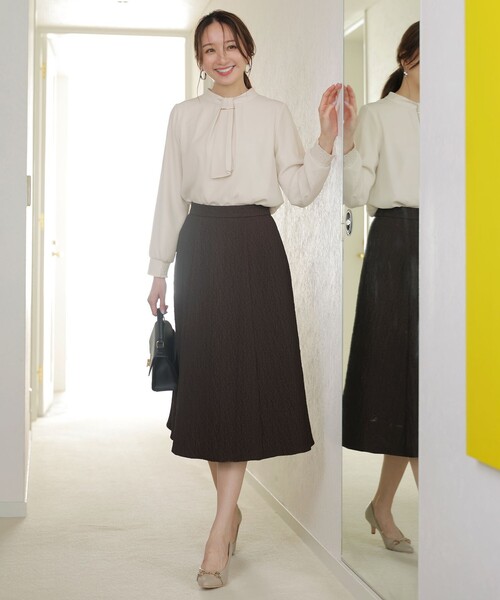 ANY SIS(エニィスィス)の「ジャカードフレア スカート(スカート・レディース・ブラック系/ダークブラウン系・MEDIUM/SMALL/LARGE)」の10枚目の写真