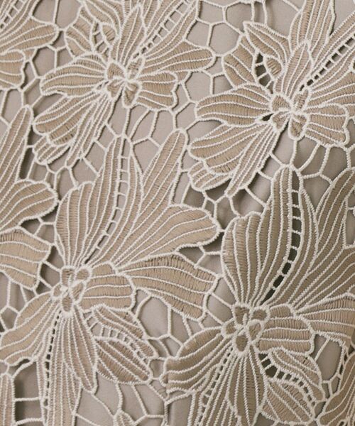 index(インデックス)の「バイカラーレースワンピース【洗濯機洗い可】(ワンピース・レディース・ネイビー/ブラウン系/ナチュラル・36/38/40/42)」の7枚目の写真