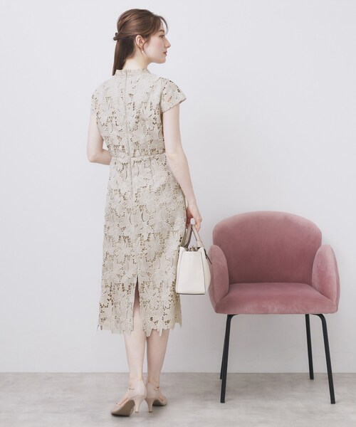 最終お値下げ　バイカラー レース シャツ ワンピース38サイズ 最終お値下げ バイカラー レース シャツ ワンピース38サイズ - メルカリ