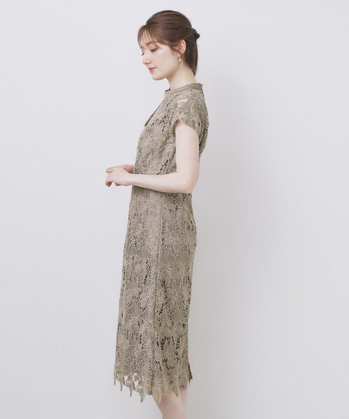 AKRIS ワンピース❗️ハイブランドがこの価格で！ セール】バイカラーレースワンピース【洗濯機洗い可】（ワンピース