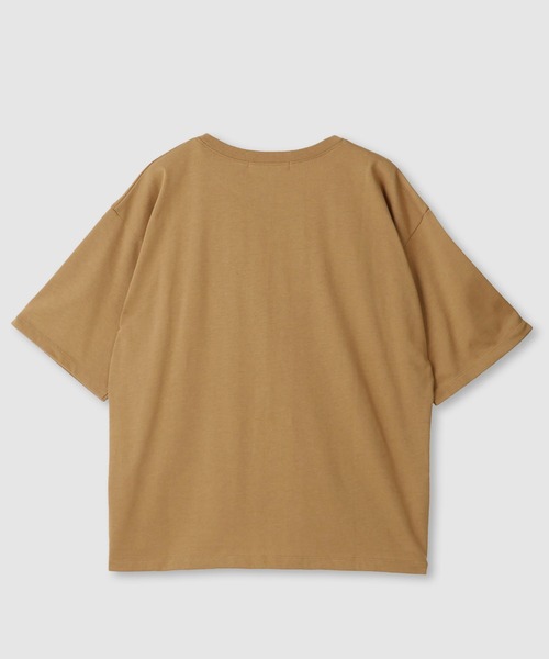 Mac-House(マックハウス)の「Idnes POUR FAIRE ロゴプリントTシャツ(Tシャツ/カットソー・レディース・オフホワイト/ネイビー/キャメル・M)」の4枚目の写真