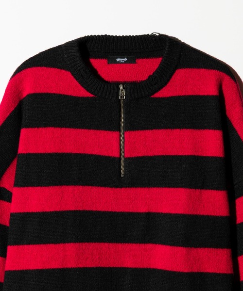 glamb(グラム)の「Damage Glitter Knit / ダメージグリッターニット(ニット/セーター・メンズ・レッド/ブラック・S/M/L)」の17枚目の写真