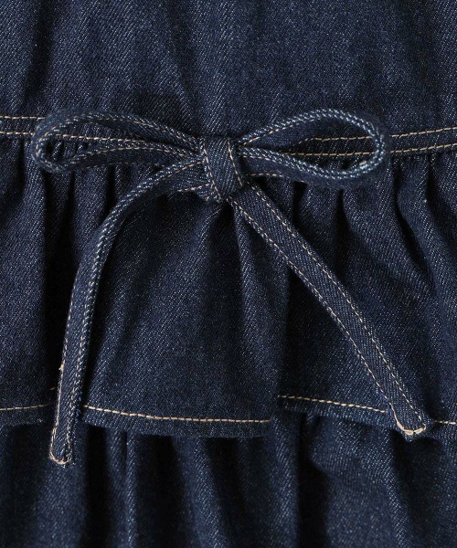 F i.n.t(フィント)の「ダブルリボンフリルデニムミニスカート/fint フィント(スカート・レディース・インディゴブルー/ブラウン・FREE)」の12枚目の写真