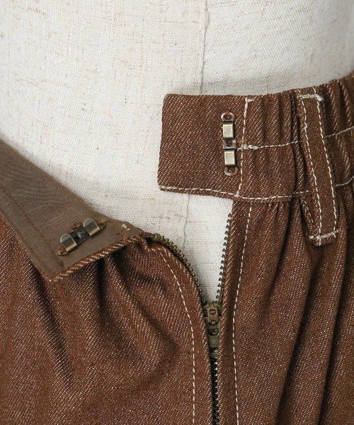 F i.n.t(フィント)の「ダブルリボンフリルデニムミニスカート/fint フィント(スカート・レディース・インディゴブルー/ブラウン・FREE)」の14枚目の写真