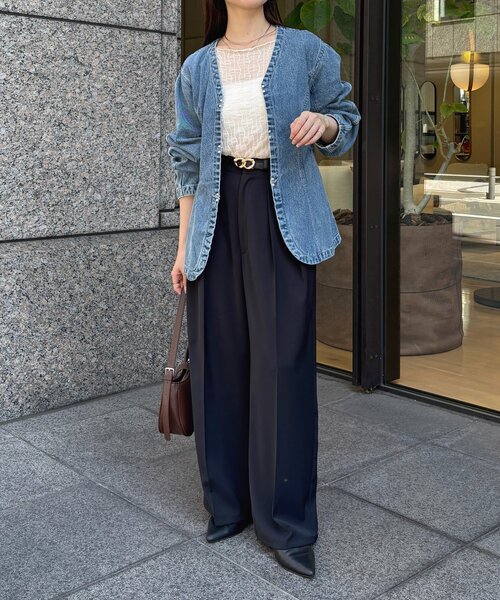 Thevon(ゼボン)の「ペプラムデニムジャケット(ブルゾン・レディース・ブルー/ブラック・FREE)」の15枚目の写真