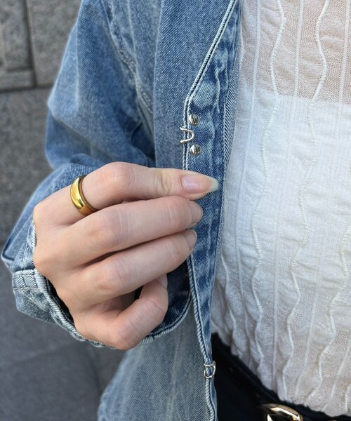 Thevon(ゼボン)の「ペプラムデニムジャケット(ブルゾン・レディース・ブルー/ブラック・FREE)」の22枚目の写真