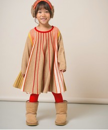 ami amie | マルチカラーストライプＡラインワンピース(ワンピース)