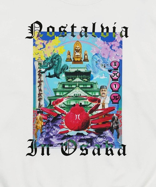 NOSTALVIA(ノスタルヴィア)の「NOSTALVIA ノスタルヴィア Osaka Mydo / オオサカ マイド スウェット プルオーバー(スウェット・メンズ・ホワイト/杢グレー/ブラック・SMALL/MEDIUM/LARGE/X-LARGE)」の14枚目の写真