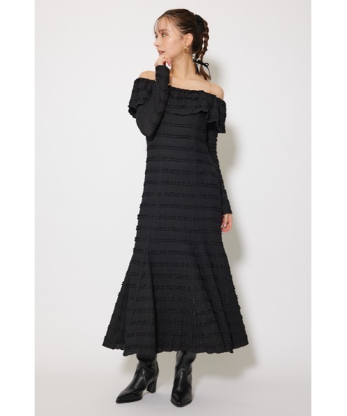 rienda(リエンダ)の「レースカットオフショルワンピース 春服 秋服 冬服(ワンピース・レディース・ライトブルー/ホワイト/ブラック・FREE)」の18枚目の写真
