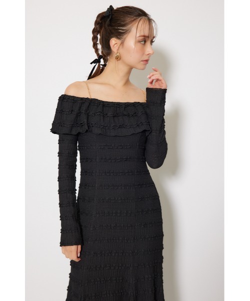 rienda(リエンダ)の「レースカットオフショルワンピース 春服 秋服 冬服(ワンピース・レディース・ライトブルー/ホワイト/ブラック・FREE)」の19枚目の写真