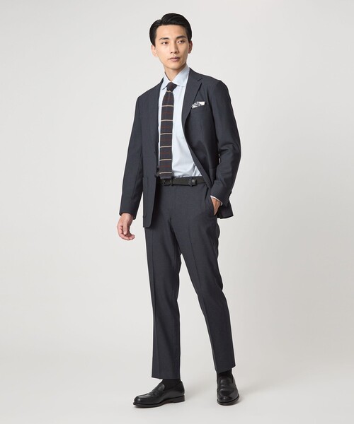 green label relaxing（グリーンレーベルリラクシング）の「A+ ウールライク スタンダード イージー スラックス -ウォッシャブル・ストレッチ-（スラックス・メンズ・ネイビー/ブラウン系・XL/L/M/S）」の6枚目の写真