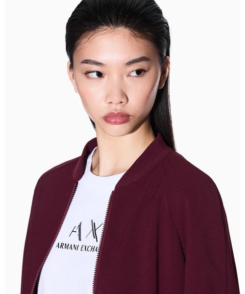 ARMANI EXCHANGE(アルマーニエクスチェンジ)の「【A|X アルマーニ エクスチェンジ】リサイクルポリエステル ブルゾン(ブルゾン・レディース・ブラック/バーガンディー・LARGE/MEDIUM/SMALL/X-SMALL)」の2枚目の写真