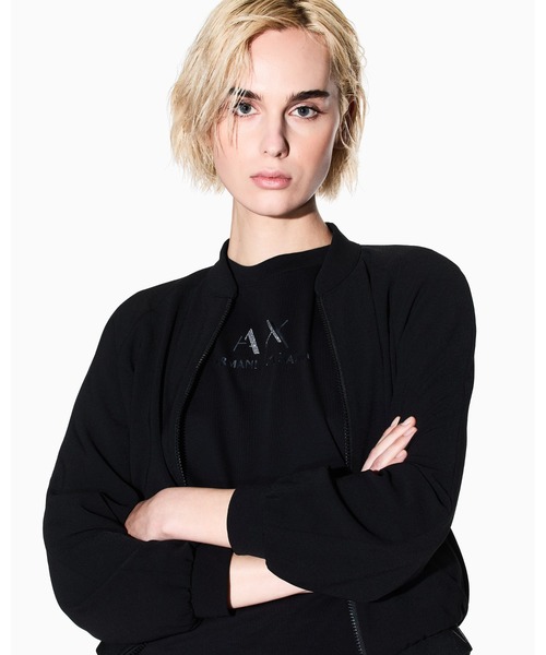 ARMANI EXCHANGE(アルマーニエクスチェンジ)の「【A|X アルマーニ エクスチェンジ】リサイクルポリエステル ブルゾン(ブルゾン・レディース・ブラック/バーガンディー・LARGE/MEDIUM/SMALL/X-SMALL)」の7枚目の写真