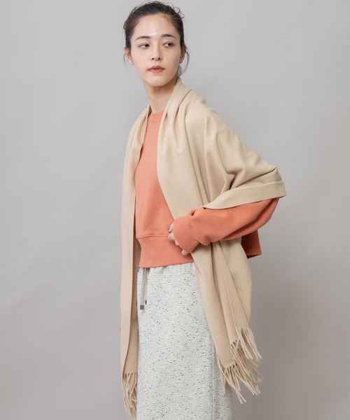 Munich（ミューニック）の「カシミアタッチストール（ストール/ショール・レディース・ブラウン/ブルー/グレー/ブラック/アイボリー・FREE）」の2枚目の写真
