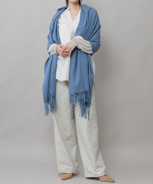 Munich（ミューニック）の「カシミアタッチストール（ストール/ショール・レディース・ブラウン/ブルー/グレー/ブラック/アイボリー・FREE）」の7枚目の写真