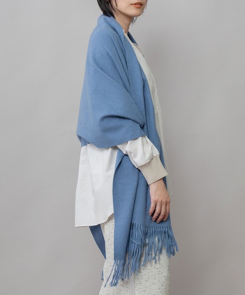 Munich（ミューニック）の「カシミアタッチストール（ストール/ショール・レディース・ブラウン/ブルー/グレー/ブラック/アイボリー・FREE）」の11枚目の写真