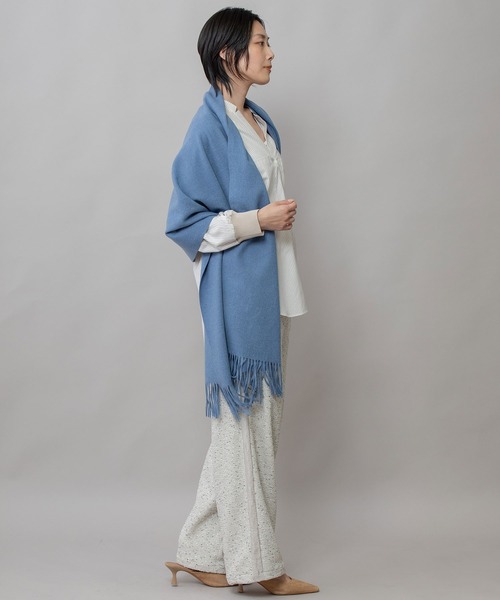 Munich（ミューニック）の「カシミアタッチストール（ストール/ショール・レディース・ブラウン/ブルー/グレー/ブラック/アイボリー・FREE）」の8枚目の写真