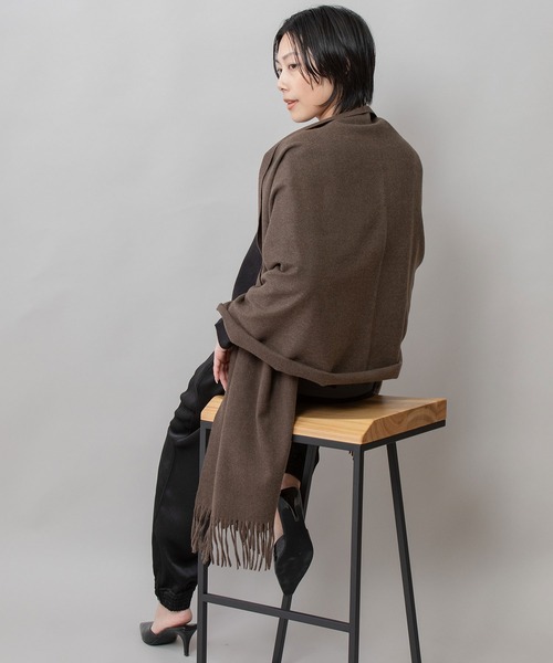 Munich（ミューニック）の「カシミアタッチストール（ストール/ショール・レディース・ブラウン/ブルー/グレー/ブラック/アイボリー・FREE）」の16枚目の写真
