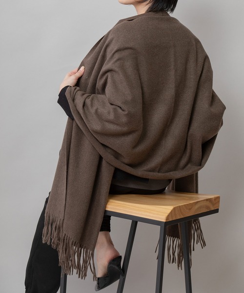 Munich（ミューニック）の「カシミアタッチストール（ストール/ショール・レディース・ブラウン/ブルー/グレー/ブラック/アイボリー・FREE）」の18枚目の写真