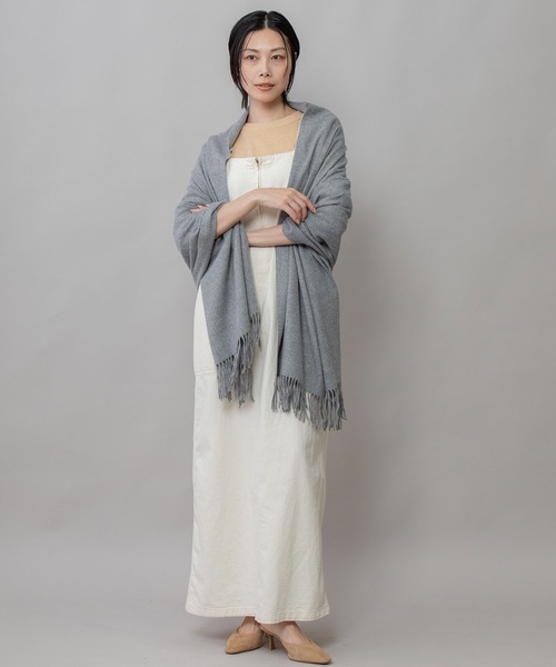 Munich（ミューニック）の「カシミアタッチストール（ストール/ショール・レディース・ブラウン/ブルー/グレー/ブラック/アイボリー・FREE）」の21枚目の写真