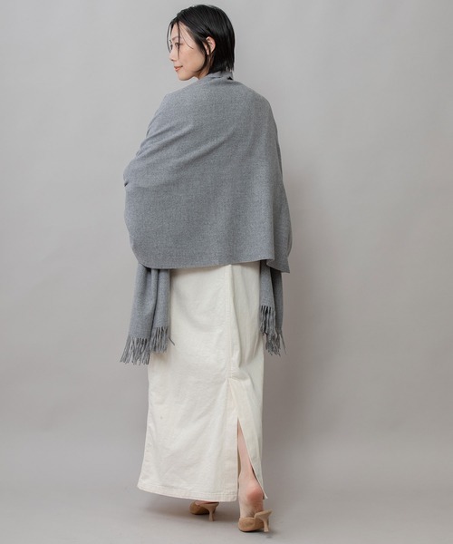 Munich（ミューニック）の「カシミアタッチストール（ストール/ショール・レディース・ブラウン/ブルー/グレー/ブラック/アイボリー・FREE）」の22枚目の写真