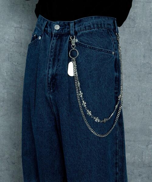 WEGO（ウィゴー）の「WEGO/2連クロスウォレットチェーン（ウォレットチェーン・メンズ・シルバー・FREE）」の2枚目の写真