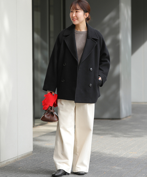 WEB限定》［25AW新作］尾州ウールショートPコート（ピーコート