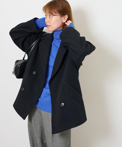 セール】《WEB限定》尾州ウールショートPコート（ピーコート