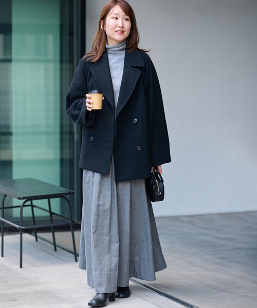 WEB限定》［25AW新作］尾州ウールショートPコート（ピーコート
