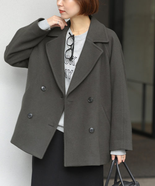 WEB限定》［25AW新作］尾州ウールショートPコート（ピーコート