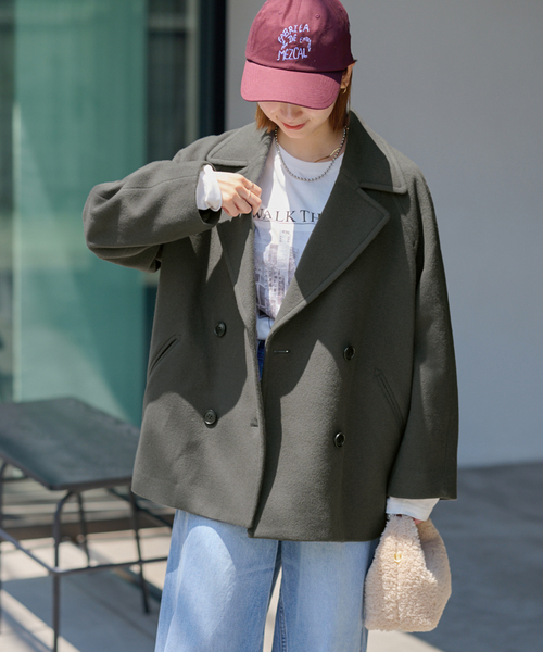 WEB限定》［25AW新作］尾州ウールショートPコート（ピーコート