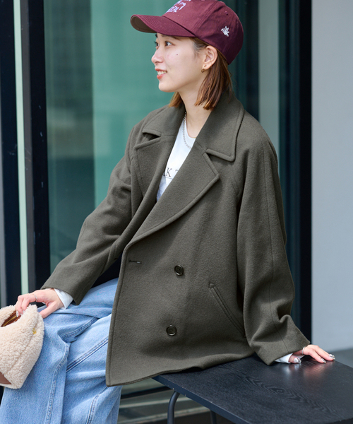 ジャーナルスタンダードrelume 尾州ウール ショートPコート 38 2024 WEB限定》尾州ウールショートPコート（JOURNAL STANDARD relume