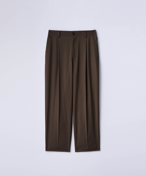 SLICK（スリック）の「【SLICK/スリック】T/R Gabardine Stretch One Tuck Tapered Pants/TRギャバジンワンタックテーパードスラックス / セットアップ（スラックス・メンズ・ブラック/チャコールグレー/ブラウン・2/1/3）」の8枚目の写真