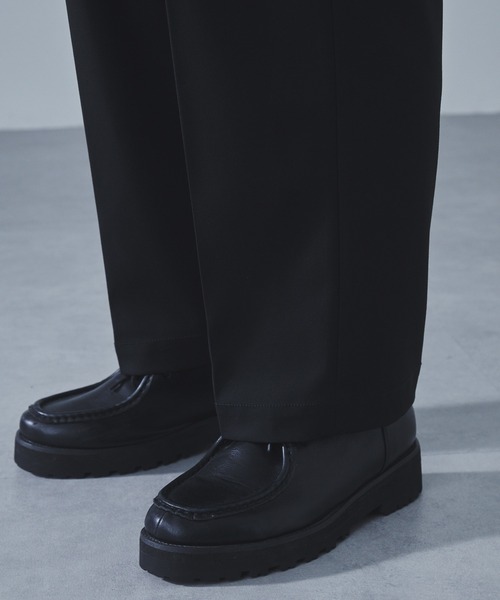 SLICK（スリック）の「【SLICK/スリック】T/R Gabardine Stretch One Tuck Tapered Pants/TRギャバジンワンタックテーパードスラックス / セットアップ（スラックス・メンズ・ブラック/チャコールグレー/ブラウン・2/1/3）」の20枚目の写真