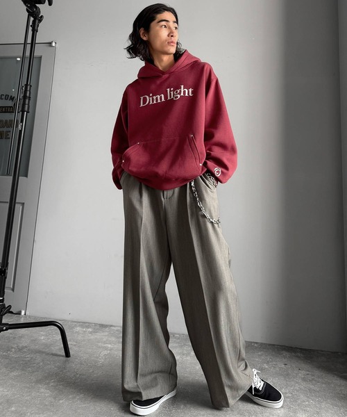 Classical Origin（クラシカルオリジン）の「「暖か素材。」裏起毛ロゴ＆スタッズ使いプルパーカー／Brushed Lining Logo＆Stud Accents Pullover Hoodie（パーカー・メンズ・ブラック/レッド/杢グレー・SMALL/MEDIUM/LARGE）」の10枚目の写真
