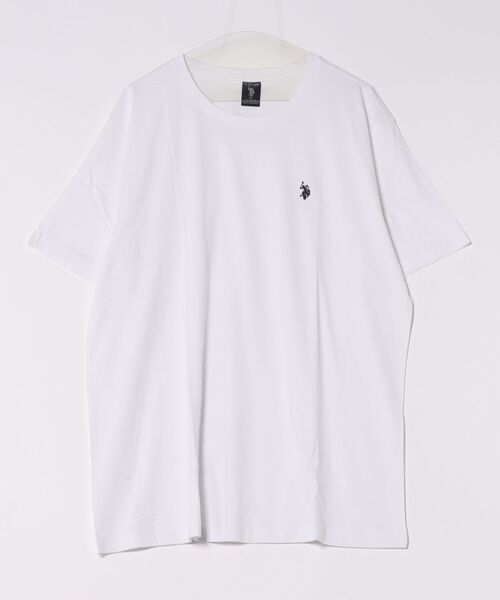 U.S. POLO ASSN.(ユーエスポロアッスン)の「【Bl】【U.S. POLO ASSN】コットンTシャツ(Tシャツ/カットソー・メンズ・ホワイト/ブラック・X-LARGE/MEDIUM)」の1枚目の写真