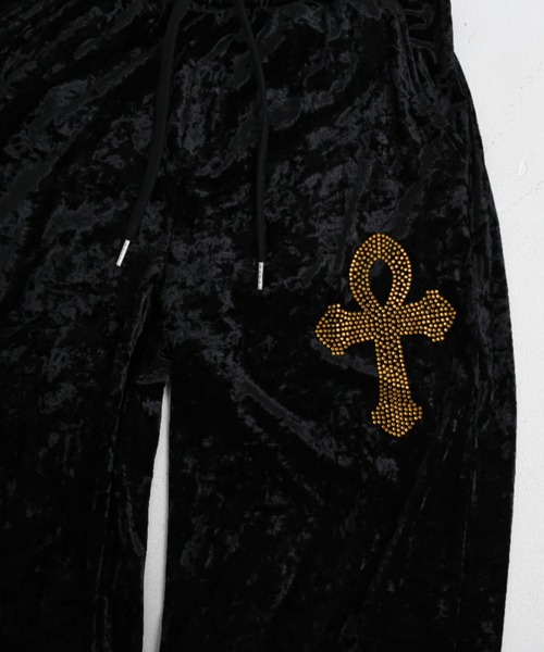 A'GEM/9 × .kom 『A'GEM/9/エージェムナイン』 Ed Hardy ベロアパンツ