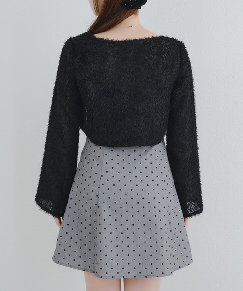 Another Branch olive des olive(アナザーブランチオリーブデオリーブ)の「【シャギーカーデセット】ミニジャンスカ(ワンピース・レディース・ブラック系その他/ブラック/グレー系その他2・FREE)」の6枚目の写真