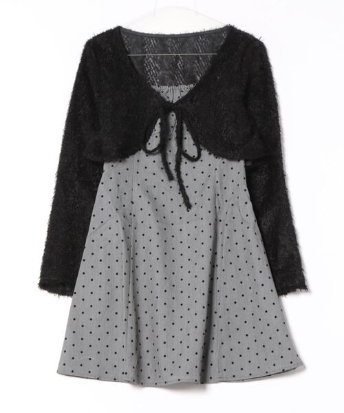 Another Branch olive des olive(アナザーブランチオリーブデオリーブ)の「【シャギーカーデセット】ミニジャンスカ(ワンピース・レディース・ブラック系その他/ブラック/グレー系その他2・FREE)」の5枚目の写真