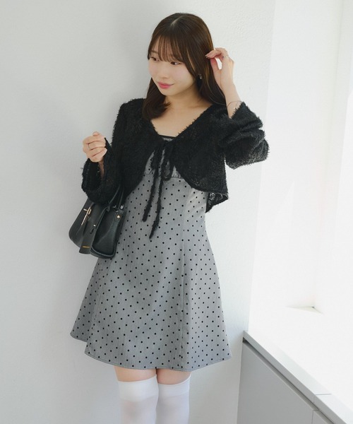 Another Branch olive des olive(アナザーブランチオリーブデオリーブ)の「【シャギーカーデセット】ミニジャンスカ(ワンピース・レディース・ブラック系その他/ブラック/グレー系その他2・FREE)」の13枚目の写真