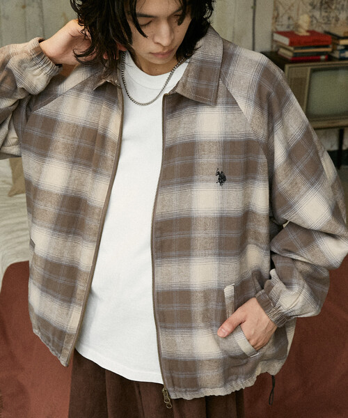 U.S. POLO ASSN.（ユーエスポロアッスン）の「U.S. POLO ASSN./ユーエスポロアッスン 別注 WZIP SWINGTOP/ダブルジップスイングトップ(限定展開)（ブルゾン・メンズ・ネイビー/グレー系その他/ブラック/ブラウン/ブラック系その他・LARGE/MEDIUM/SMALL）」の4枚目の写真