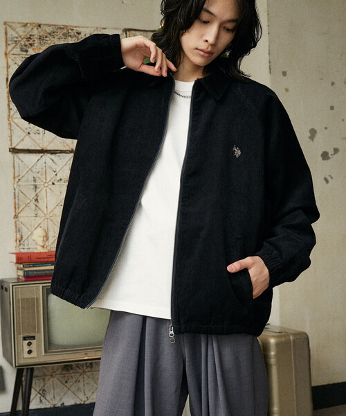 U.S. POLO ASSN. ダブルジップスイングトップ　ブラックSサイズ セール】U.S. POLO ASSN./ユーエスポロアッスン 別注 WZIP SWINGTOP