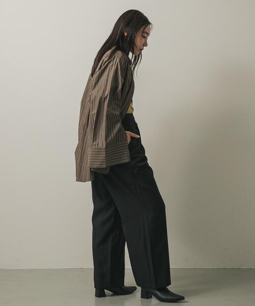 SENSE OF PLACE by URBAN RESEARCH（センスオブプレイスバイアーバンリサーチ）の「ベルトデザインスラックス（その他パンツ・レディース・ブラック/ベージュ/チャコールグレー・MEDIUM/SMALL）」の8枚目の写真