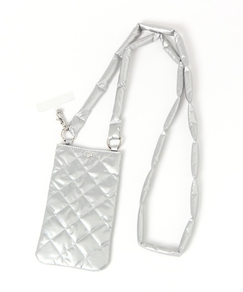 GLOBAL WORK（グローバルワーク）の「キルティングスマホショルダー/599559（スマホケース/カバー・レディース・ブラック/シルバー/ピンク/ネイビー/イエロー・FREE）」の5枚目の写真